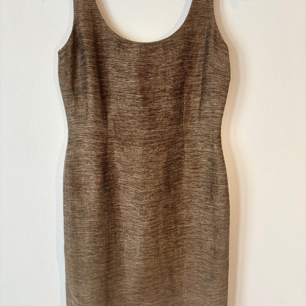 Linen-cotton Blend Woven Cocktail Dress